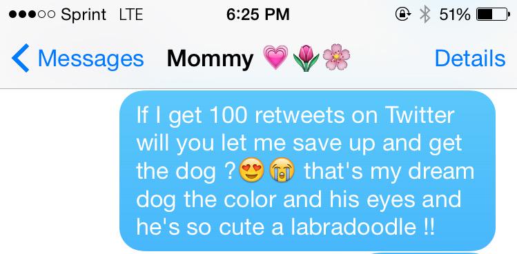arianasaIvator's tweet photo. Okay so everyone I MIGHT be getting a puppy that is the same breed as Sirius please help me get over 100 retweets✨🐶💕 http://t.co/D819x7Hdt3