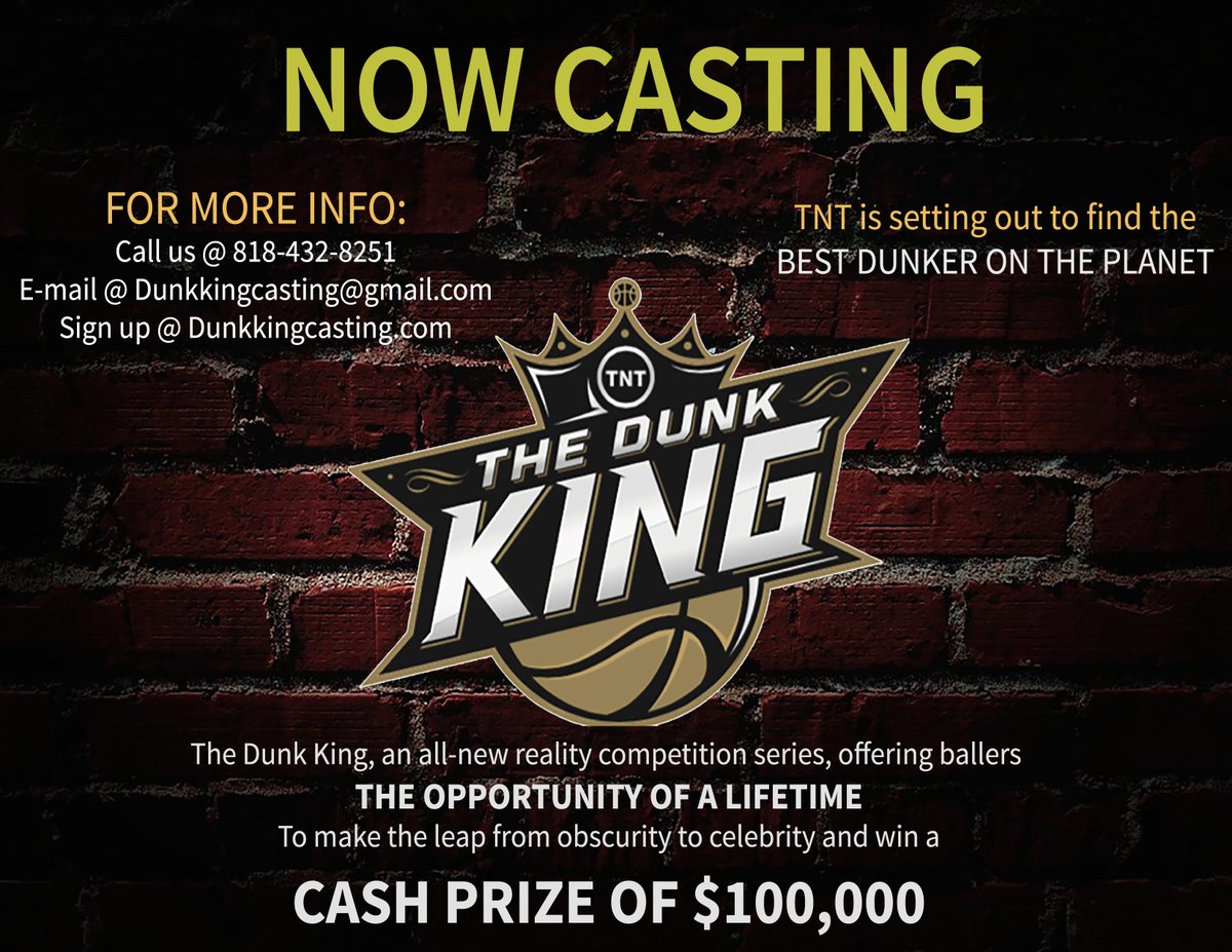 PeterSzeliga's tweet photo. @mygenes2strong Casting "Dunkers". Apply online at http://t.co/LGMdyzMlPV or call 818-432-8231. Please retweet http://t.co/YTm6KuDSdl