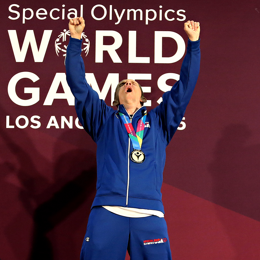 espn's tweet photo. He was told he wouldn't live past age 2 and has endured 38 surgeries.

Today, he won 3 golds: http://t.co/21URhE0eO3 http://t.co/SJSwPYJzwh