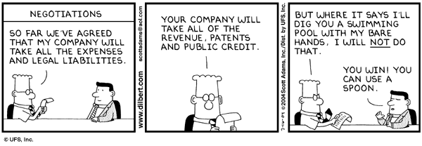 #Supplier #Negotiation Techniques from #Harvard!
<a href="/HarvardBiz/">Harvard Business Review</a> #Procurement #Dilbert bit.ly/1HyO52M
