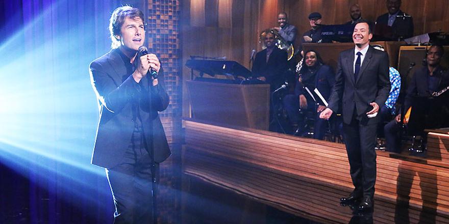 people's tweet photo. Tom Cruise vs. @jimmyfallon: Epic lip sync battle edition http://t.co/zZtAaCkWFB http://t.co/NpleBYwOR4
