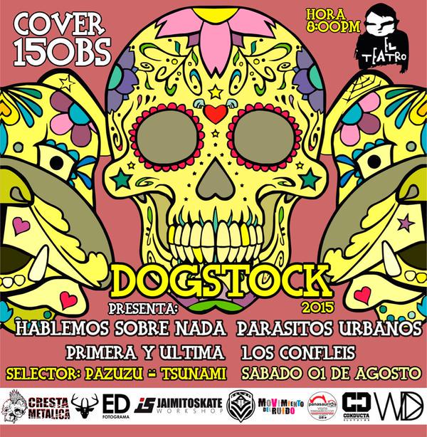 #01Ago @ElTeatroBar_VLN presenta: 1er #DogStock <a href="/PrimerayUltima_/">Primera & Ultima</a> <a href="/LosConfleis/">Los Confleis</a> <a href="/parasitosurbano/">Parasitos Urbanos</a> #HSN