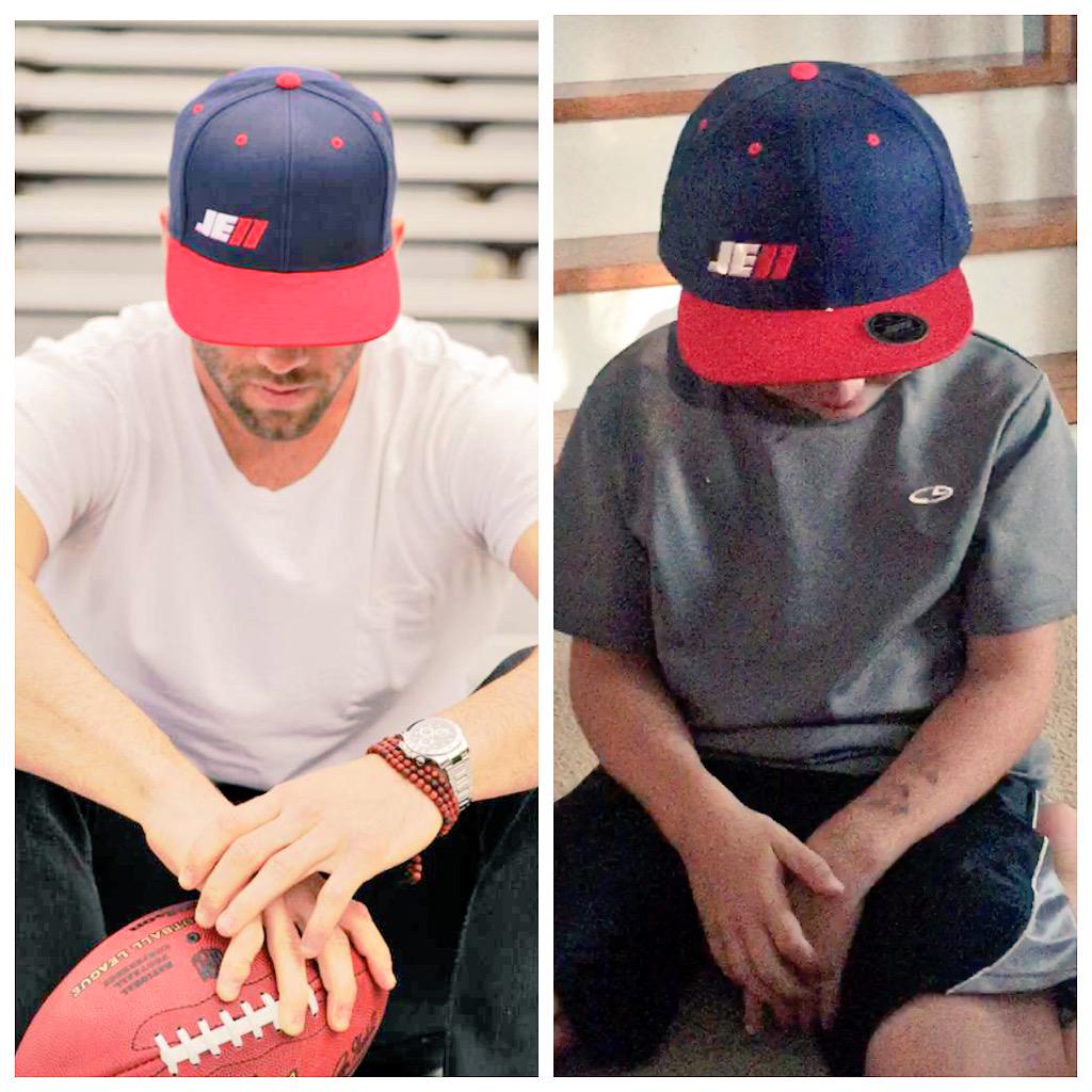 Edelman11's tweet photo. Happy bday!RT @NicoleLA_: Helegitimately ask2d4ONE thing for his 7th birthday "The same hat @Edelman11 wears" 🎁🎉 🏈 http://t.co/coautNL9lg
