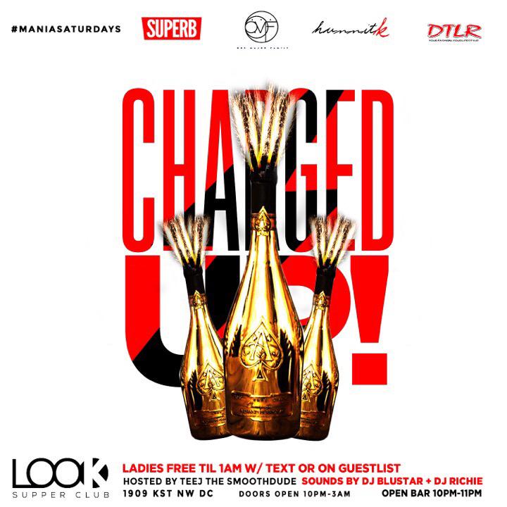 PartyAlertDC's tweet photo. We Charged Up! Every Saturday 😎 #ManiaSaturdays! http://t.co/vDK3r8Ya3p