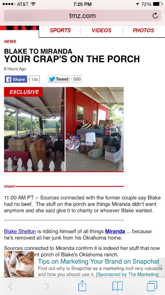 MBP7819's tweet photo. Ok seriously? Can't people leave them alone! They are normal people too! @blakeshelton @mirandalambert #privacyneeded http://t.co/UOiDtZBotw