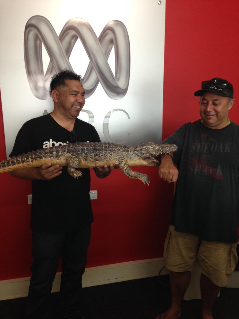 pipmillerpr's tweet photo. Having fun with artists Vernon Ah Kee &amp; Gordon Hookey post chat with @Phil_Staley this am about @CIAFcairns #ciaf http://t.co/0g1M1HBtuA