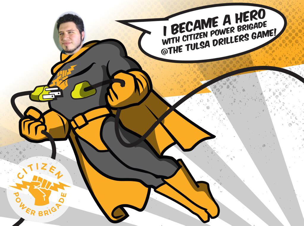 PowerBrigade's tweet image. .@destos became a #PowerHero at #ONEOKField w/ @TulsaDrllers #DrillVille #VZPAA