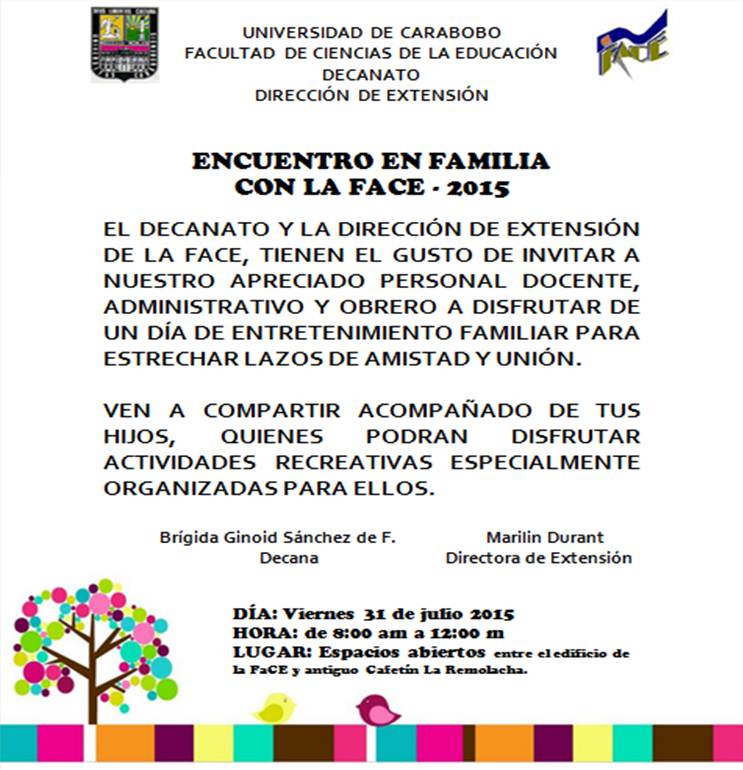CulturaUC's tweet photo. Ven a compartir Encuentro en Familia con la presentación de los Títeres Chimilidijo @FaCE_UC @Informacion_Uce http://t.co/chyXsvdMcL