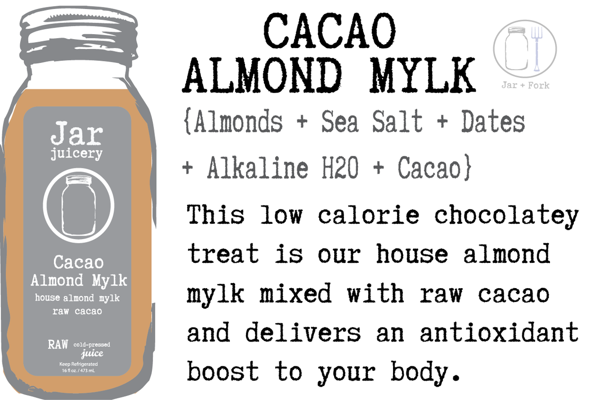 JarandFork's tweet photo. Low sugar, #vegan, #dairyfree, calming house made chocolatey almond mylk anyone? #slowfoodfastlife http://t.co/xNLlk9turx