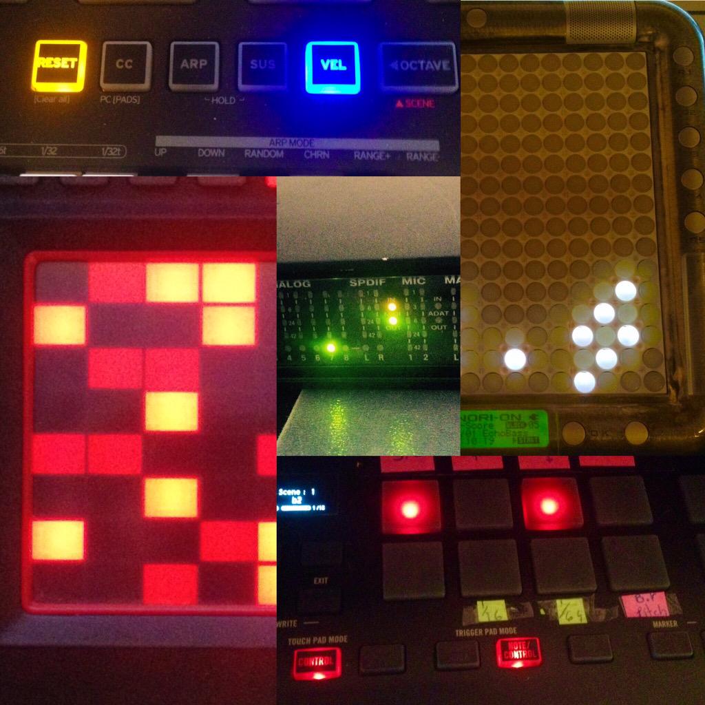tahelmusic's tweet photo. Light &amp; Music :)

#music #light #lights #kaosspad #kp3 #tenorion #musicstudio #producer #musician #singer #korg http://t.co/aSjwLiKhcV
