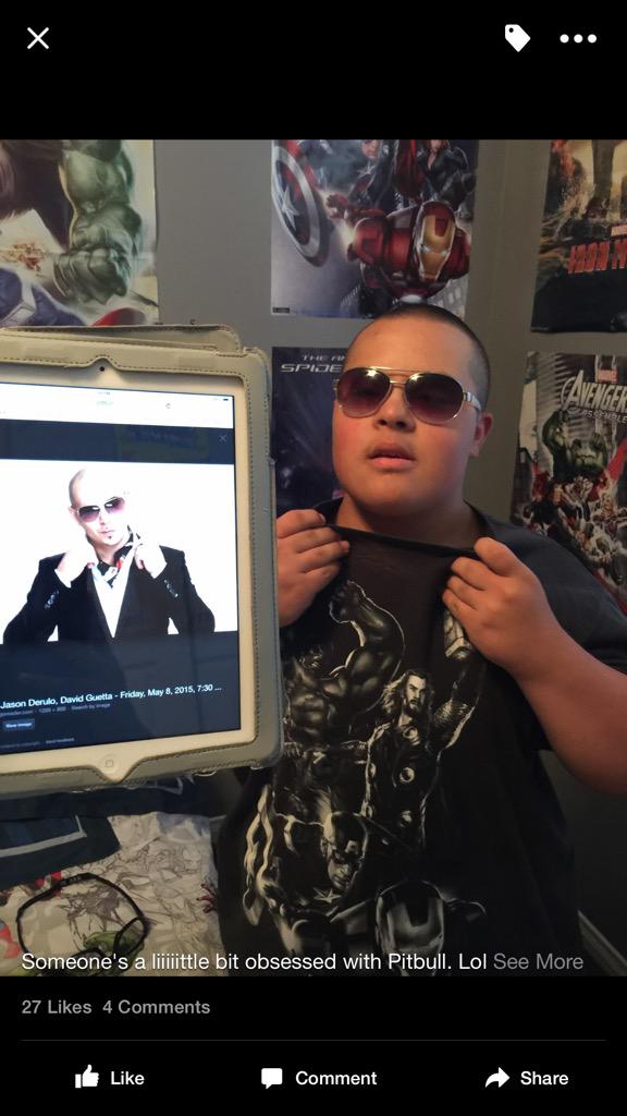 Pitbull my son loves you! Having a Pitbull birthday party in a few weeks!!! Love watching him dance! Thank you!!