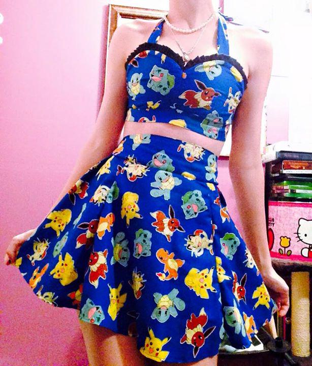 CassiCreations's tweet photo. Early photo of the now famous (to my friends at least) #pokedress. If you are in #Atlanta area I can make you clothes http://t.co/SpE3BdKFKI