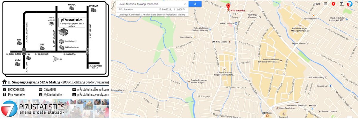 pi7ustatistics's tweet photo. Jasa Analisis Data SPSS Cepat, Murah, Profesional &amp; Bergaransi.!!
PI7U STATISTICS | map : http://t.co/UZEcbuSDvY http://t.co/CjUqLOJU8S