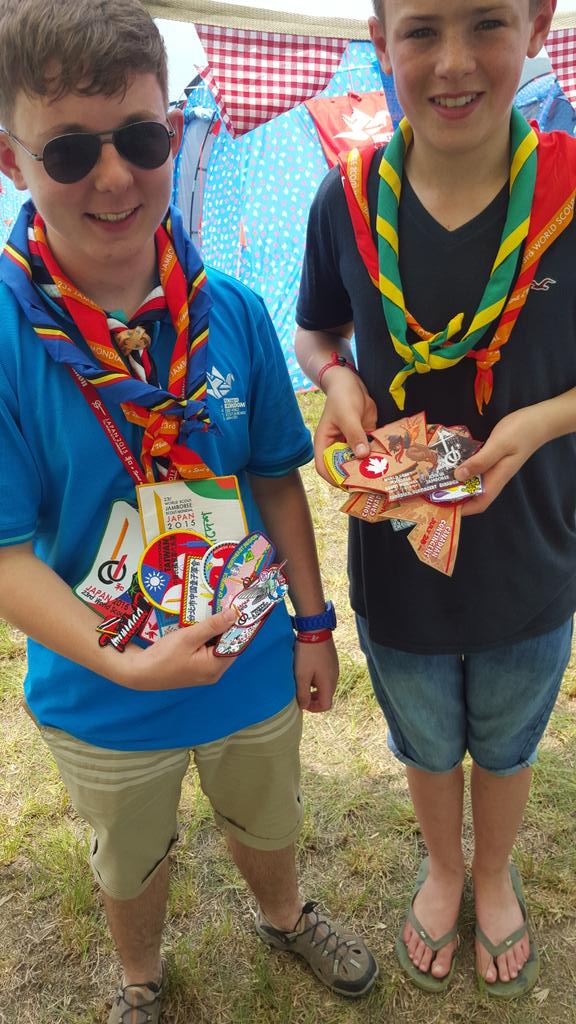 wsjunit70's tweet image. Charlie and Kyle from @wsjunit70 getting some great swaps this morning @ukcontingent #wsj2015