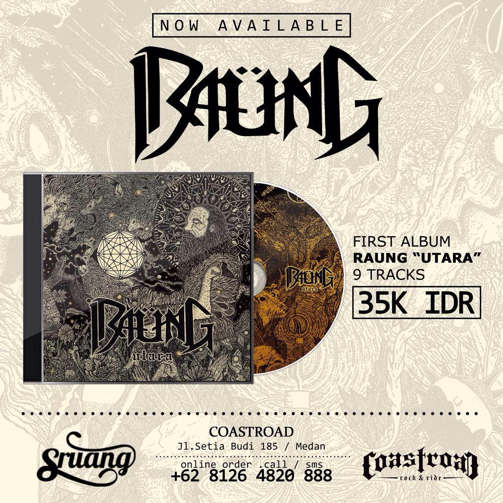 Album debut 'Utara' dari band heavy asal Medan <a href="/raungg/">RAUNG</a> nanti akan didistribusikan di Palembang via Rimauman Music