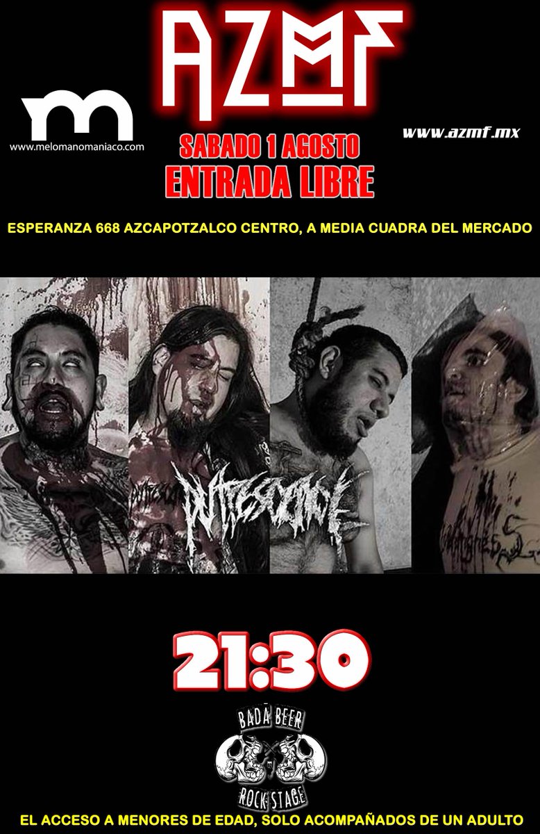 AZMFMX's tweet photo. Este #AZMF se engalana con #putrescence este #sabado 1 de #agosto http://t.co/jKHDporHsd