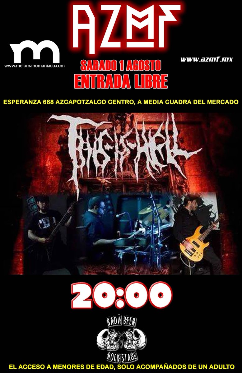AZMFMX's tweet photo. aqui el horario de @thisishellmex para este #azmf este #sabado 1 de #agosto http://t.co/CdhrFBupuj