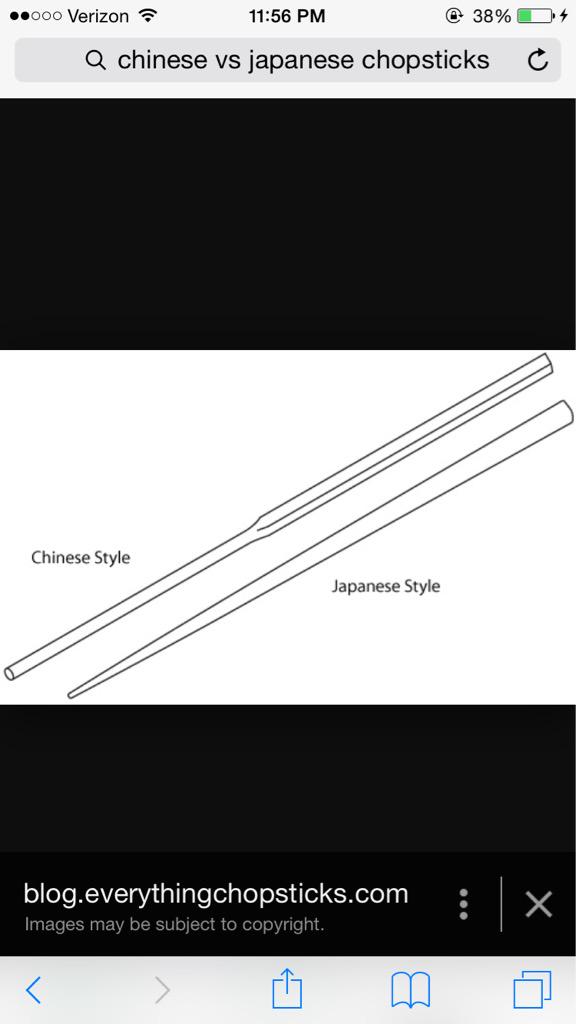 i just realized for the past 7 months i have been getting Japanese chopsticks with my Chinese food &amp; boy am i pissed