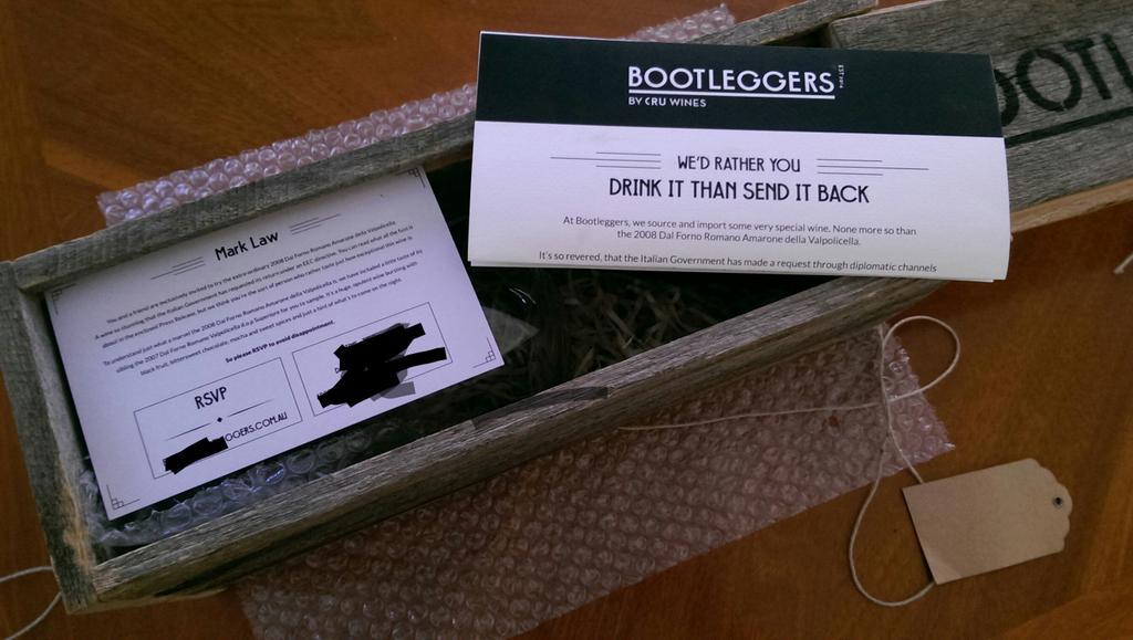 RationalWine's tweet photo. Alright @BootleggersAUS, you have my attention. Very suave. http://t.co/mps5upOLNE