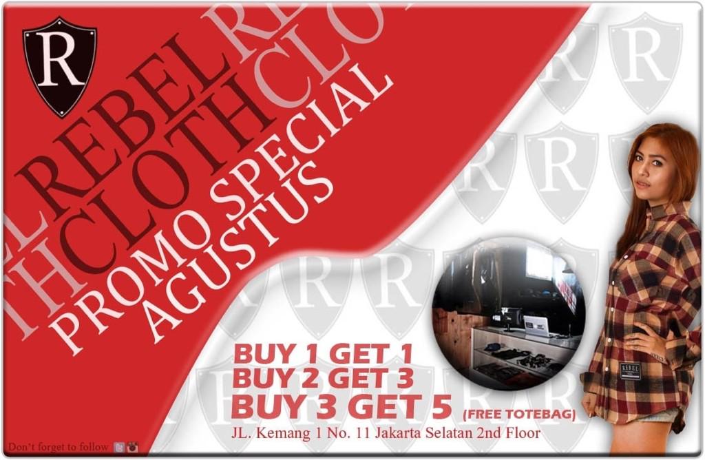 Hajar promonya guys #rebelstore Jl Kemang 1 No 11 Setelah food Garden Kemang Jaksel