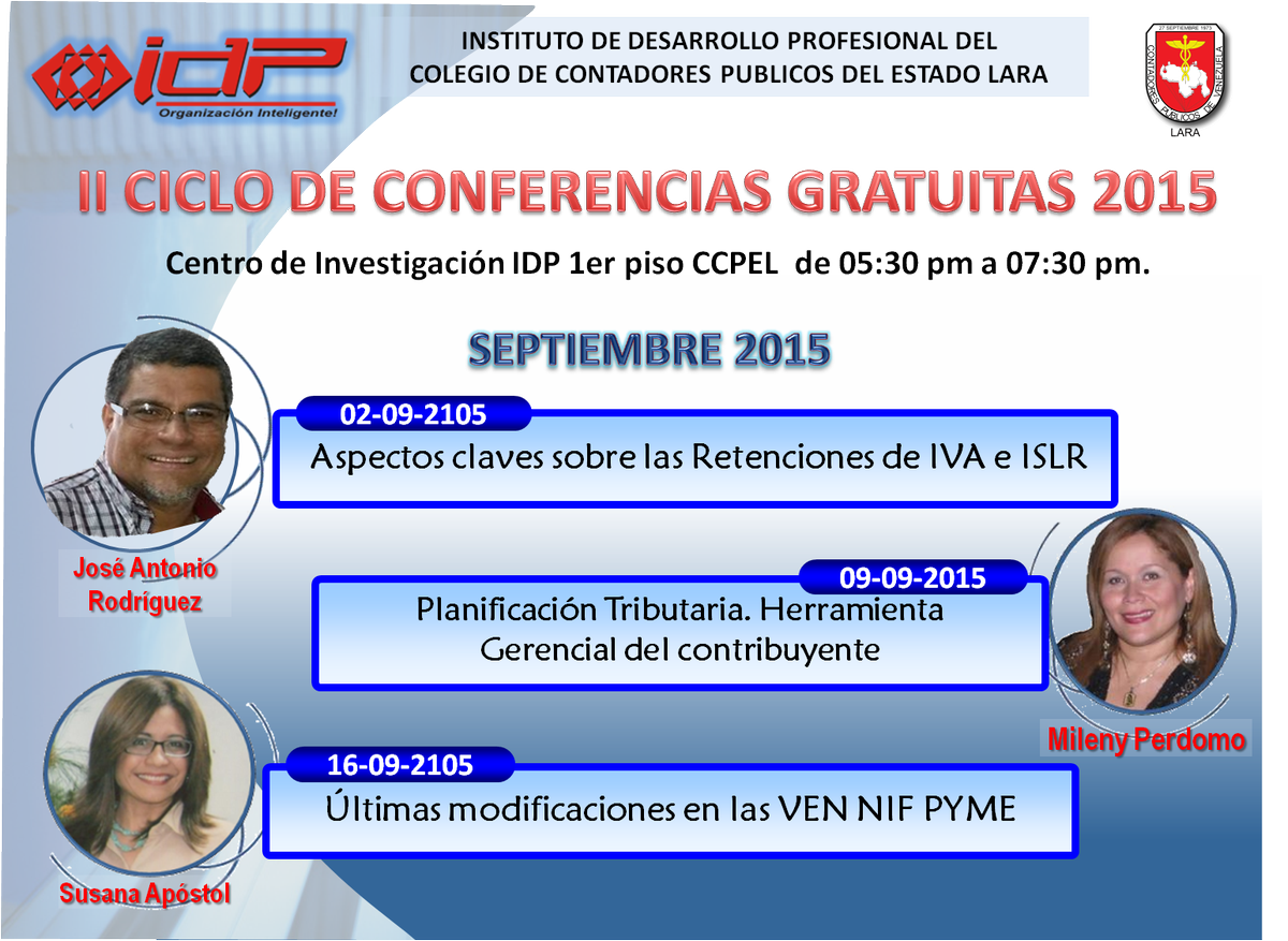 idplara's tweet photo. II CICLO DE CONFERENCIAS 2015 http://t.co/tiTcpD4ehM