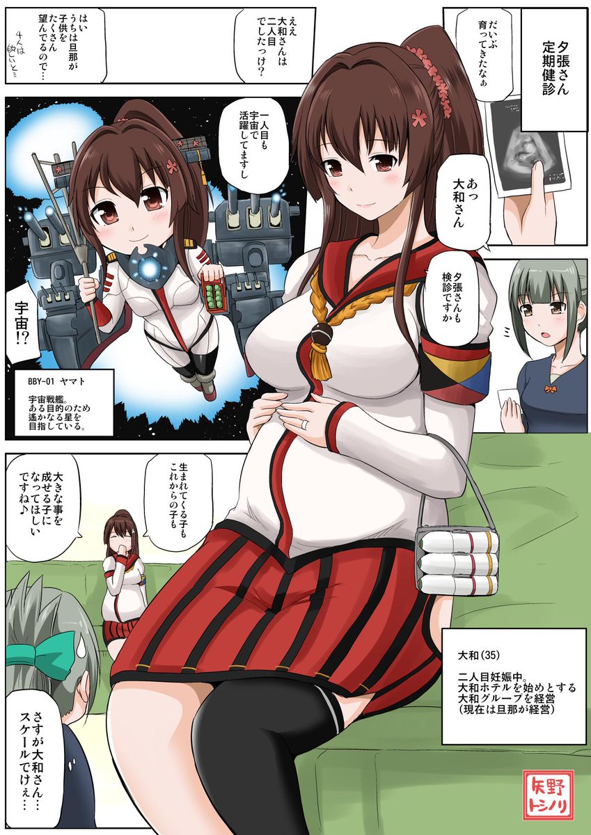 大和35歳とヤマトちゃん【2015/07/29】#艦これ　今日は大和さんです( ´∀｀)　#夕張30歳シリーズ