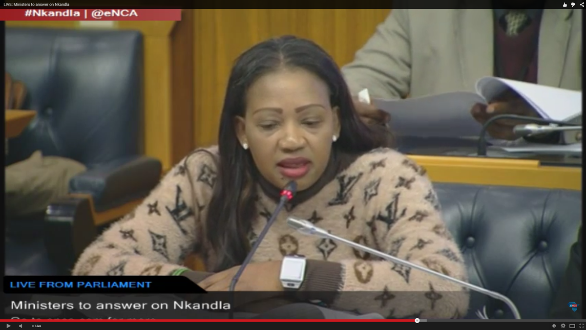 janadidthis's tweet photo. If there's ever a brand to wear while debating/denying the extravagance of #Nkandla, it's @LouisVuitton_ZA http://t.co/O6VHhWxc0w