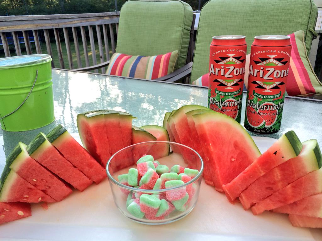 Today I woke up at 6:30 to cut some MELON which we are now eating on my deck at 7a.m. #WatermelonWednesday #FoodWeek