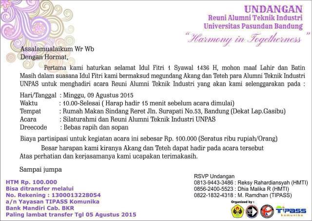 Silaturahmi dan reuni alumni Teknik Industri Universitas Pasundan Bandung <a href="/HMTI_UNPAS/">HMTI UNPAS</a>