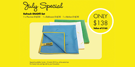 ENJO_NZ's tweet image. Have you seen our July Special yet? Only a few days left!  bit.ly/1LWmtHX #ENJO #cleanwithwater #NZ