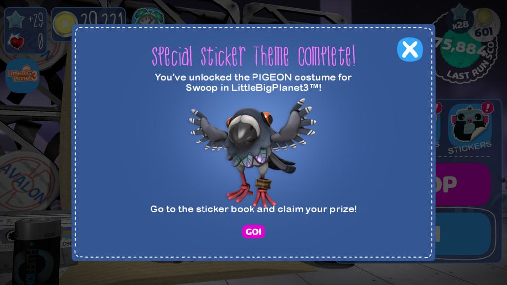 Rikorudaniel's tweet photo. #RunSackboyRun swoopa @LittleBigPlanet 3
I just unlocked all the special stickers in this set in less than an hour. http://t.co/DRy7s0OSZv