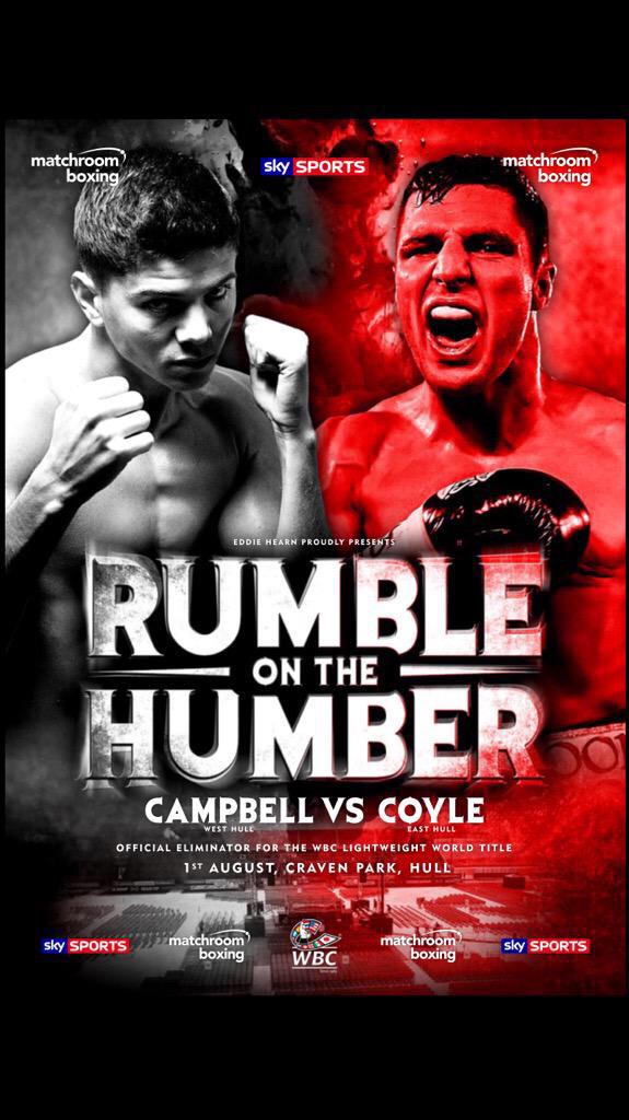 MatchroomBoxing's tweet image. For the chance to win a pair of tickets to #RumbleOnTheHumber - simply RT this tweet! 

Winner announced at 10pm!