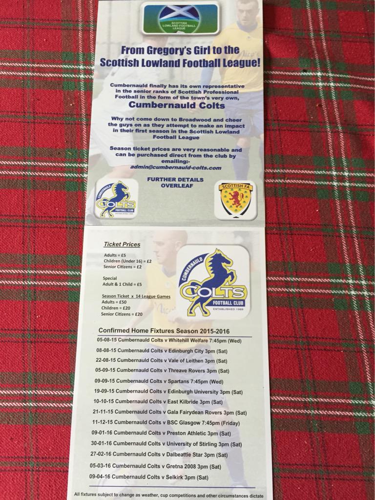 Great article in <a href="/NewsandChron/">CumbernauldNews</a> today covering the club's preparations for the Lowland League.