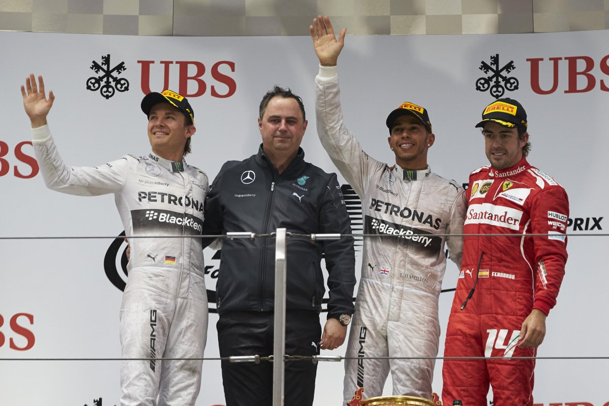 MercedesAMGF1's tweet photo. First up today, a very #HappyBirthday to this 2x #F1 champ! No, not that one... THAT one! ;) #FelizCumpleañosFernando http://t.co/fxebRynFRY