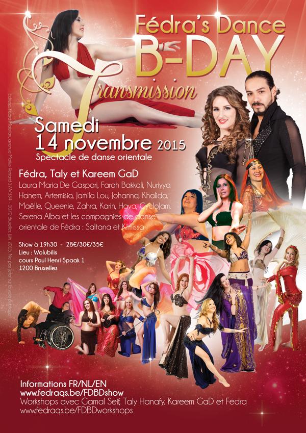KhalidaBech's tweet image. Check out the beautiful flyer of miss @Fedraqs' 15-year dance jubilee this November in Brussels. See you there! #FDBD