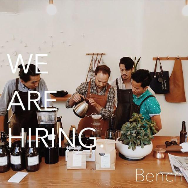 We are looking for a passionate, experienced barista to join the Bench team.
Send us your CV with a few words about…
