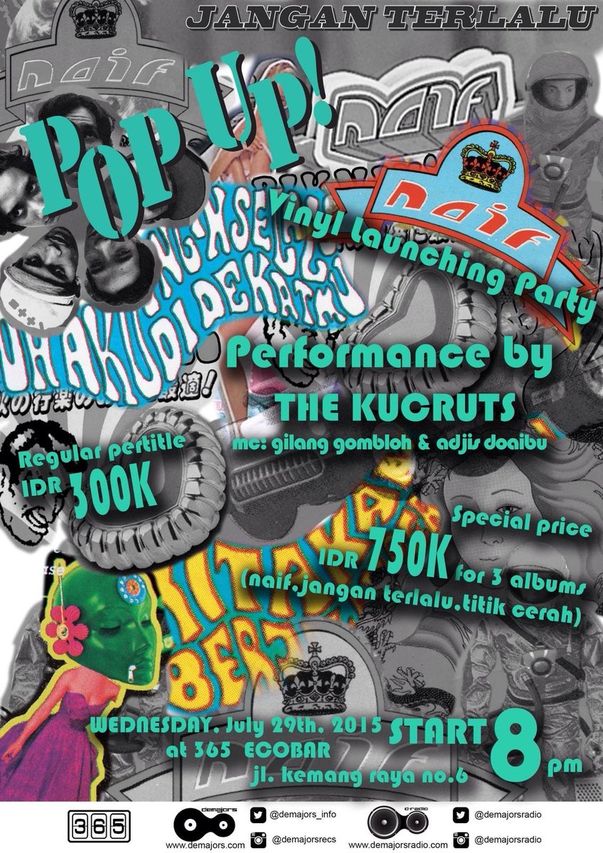 Hadirilah hadirilah!! Kami turut memeriahkan <a href="/Naifband/">NAIF</a> #vinylnaif launching party...