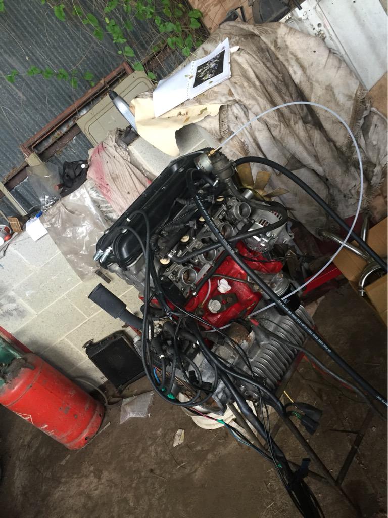 16vmini's tweet photo. Got air. Got spark. Need fuel now. First fire up of k1100 getting closer #BMW #k1100 #aseries #16vmini http://t.co/Q35av5kVCa