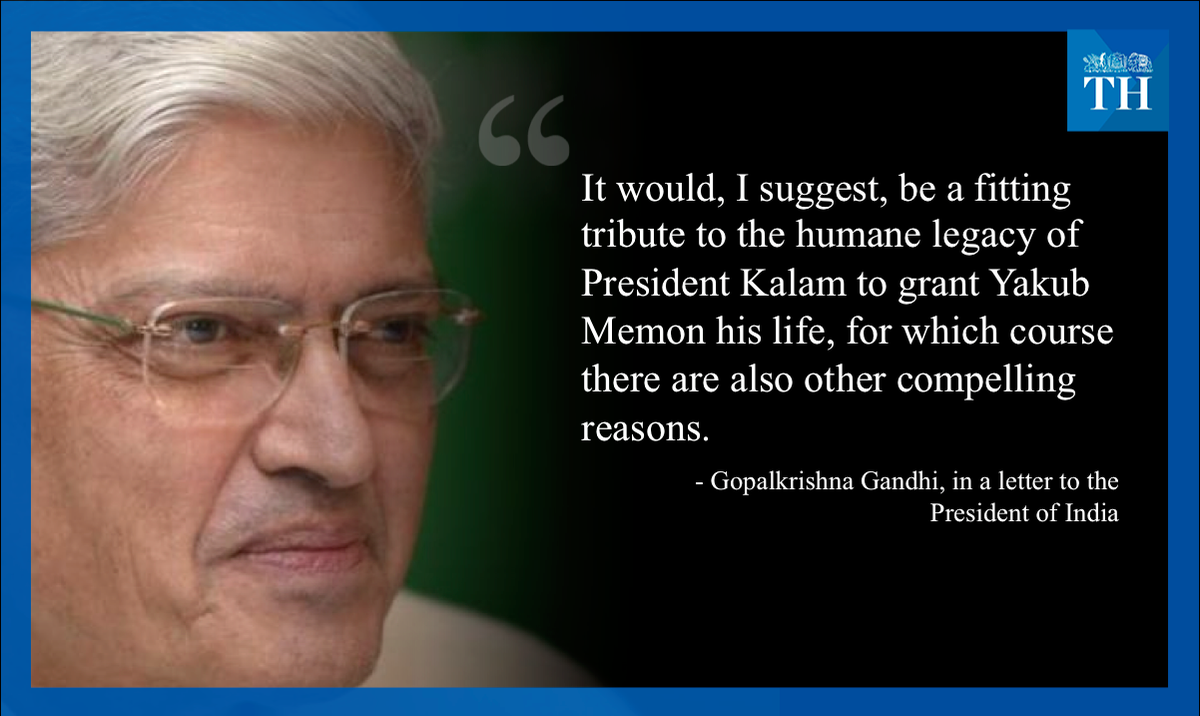 THexplains's tweet photo. Pardoning Yakub Memon will be a tribute to #APJAbdulKalam: Gopalkrishna Gandhi http://t.co/Y1nzcKOxFh http://t.co/q6evtDm0Ad