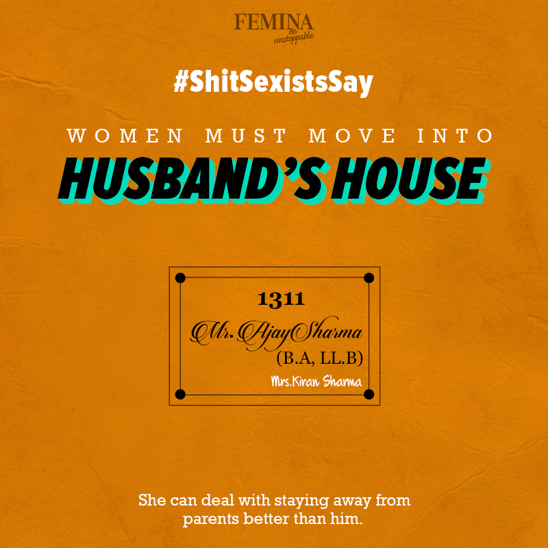 FeminaIndia's tweet photo. #WeForEquality.

I can. Manage My family, His family and Our family. http://t.co/Q4T8u2U1mB
