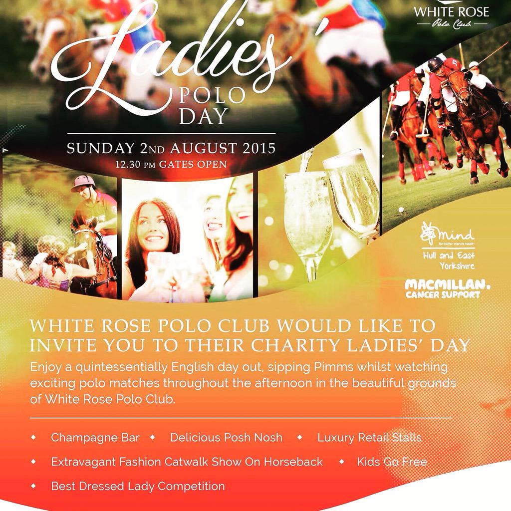 It's nearly here <a href="/White_Rose_Polo/">White Rose Polo Club</a> <a href="/MindHEY/">Hull & E. Yorks Mind</a> <a href="/macmillancancer/">Macmillan Cancer Support</a> #ladiesday Book Now!