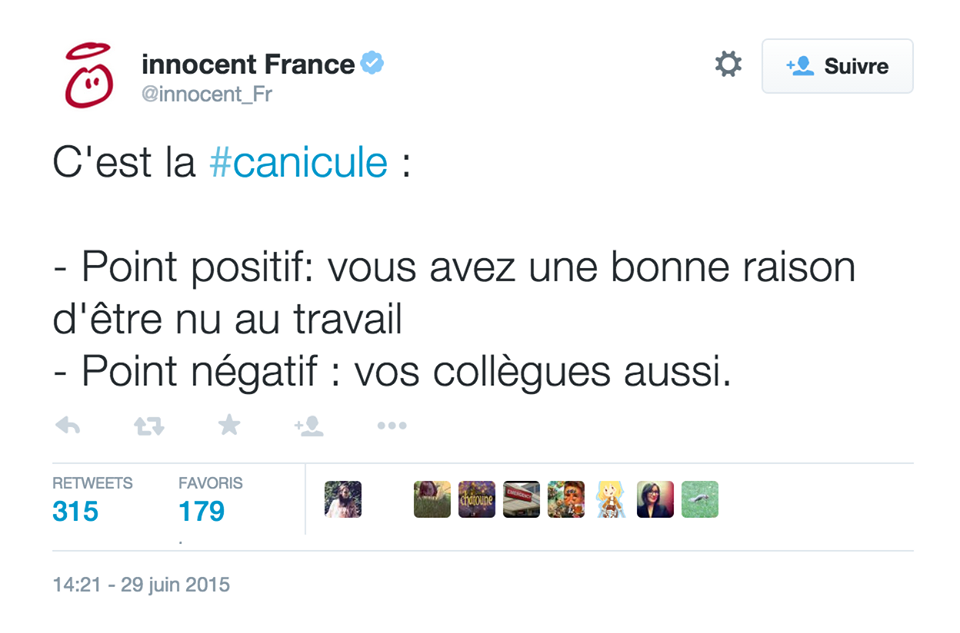 [PépitesduCM]
Quand cette chaleur de l'extrême inspire les petits gars de chez <a href="/innocent_Fr/">innocent France</a> !