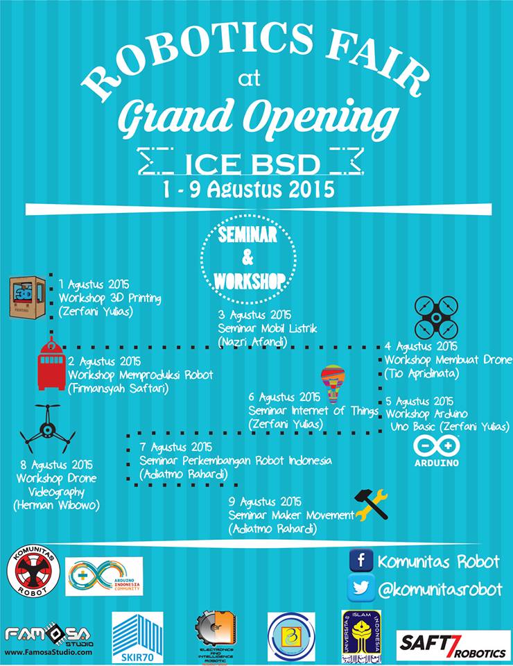 alexrahardi's tweet image. #RoboticsFair at Grand Opening ICE-BSD City #AllEyesToICE #MakerMovement #Drone #Robot #3Dprinter #Arduino