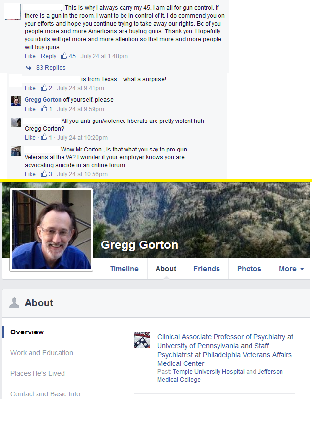 GroupsForVets's tweet photo. What this #VA Psychiatrist tells a #Veteran on FB is disgusting and unacceptable: http://t.co/3wvCxLLv5G http://t.co/kgz2R3j6s2