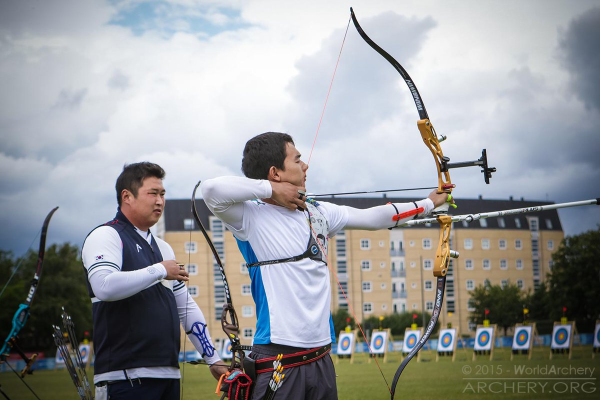 worldarchery's tweet photo. Oh’s vanquisher: 102 seed Sanzhar Mussayev. Just goes to show – anyone can do it. #WAC2015 http://t.co/JJ0WTU8dtv