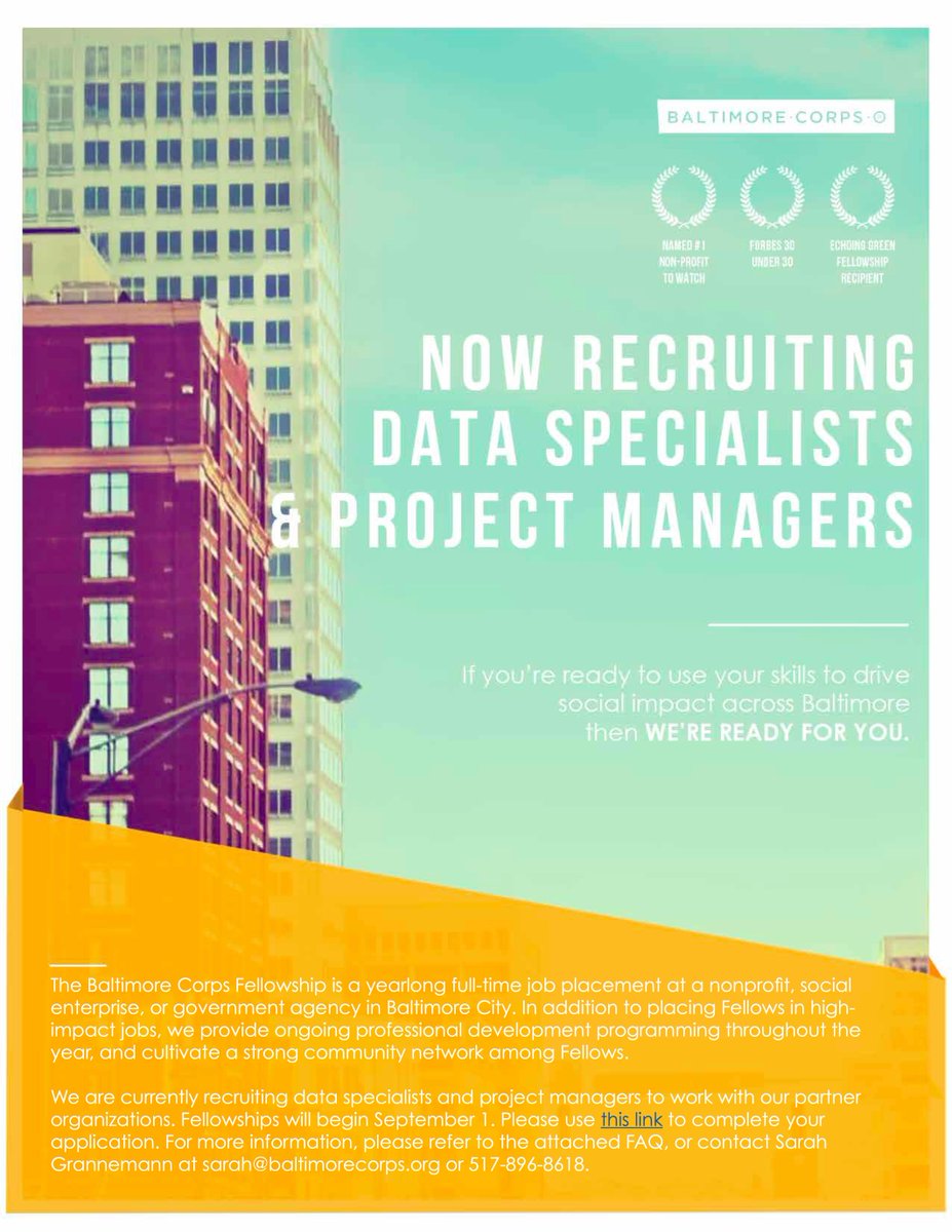 Due to a big late push from potential partner organizations, we are re-opening Fellow apps for some specific roles!