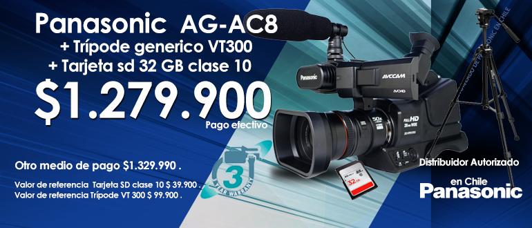 TodoDigital's tweet image. Oferta Imperdible - Panasonic AG-AC8 + SD 32 GB  C-10  + Trípode  VT 300 $ 1.279.900 efectivo . Cotiza con Nosotros