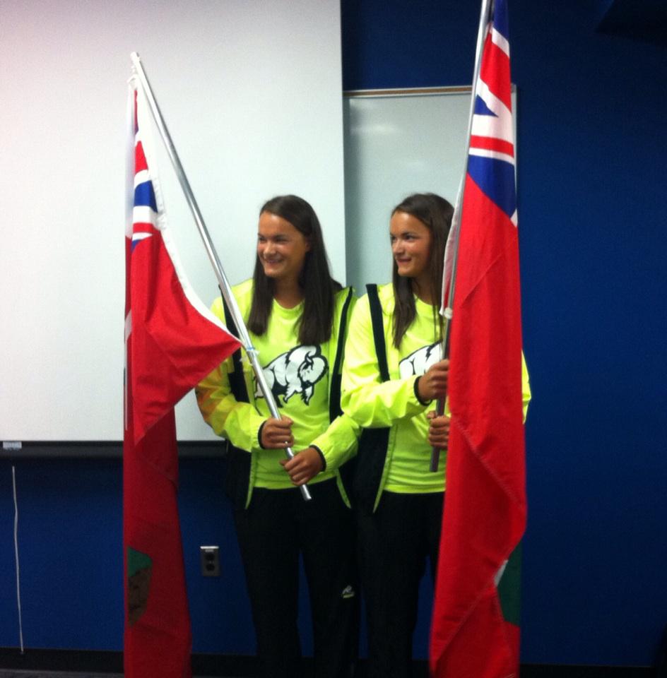 vballmanitoba's tweet photo. Congrats to Josie &amp; Kearley Abbott on being named flag bearers for MB for upcoming WCSG! http://t.co/bo98Hg7uPW