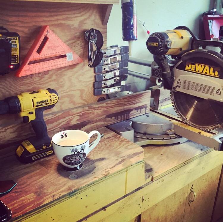 We LOVE all of our <a href="/DEWALTtough/">DEWALT</a> tools. Too bad our workshop doesn't always look like this lol.