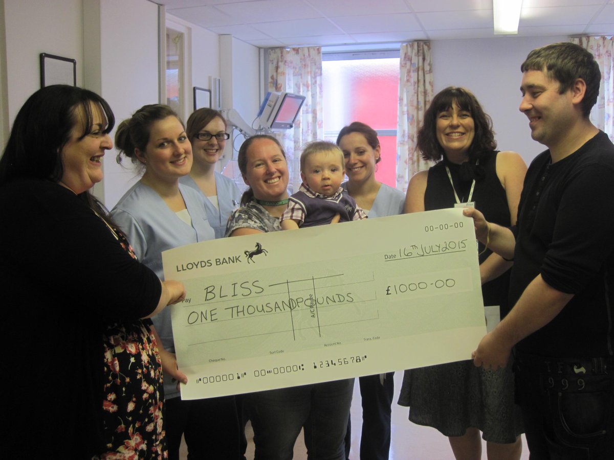 Blisscharity's tweet photo. Thanks to Michelle and Elliott, who raised £1,000 with charity nights &amp; raffles after their son was in special care. http://t.co/NWC3h0vHIG
